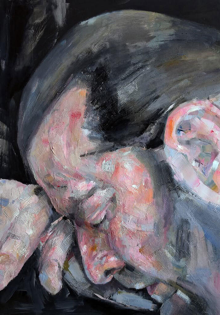 Self-Portrait, 100x70 cm, oil on canvas, 2025.