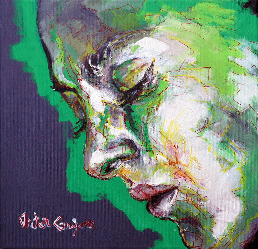 Introversion, 50x50 cm, acrylic on canvas, 2020.