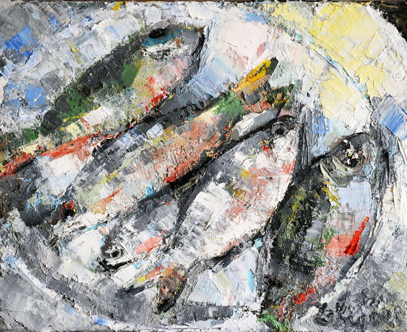 Still Life, 30x30 cm, oil on canvas, 2023.