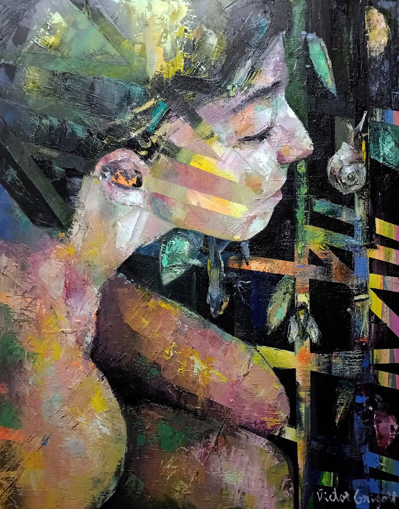 Night Forest, 60x60, oil on canvas, 2026.