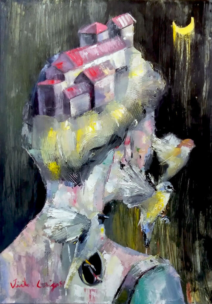 The Flying Theory 3, 70x50 cm, oil on canvas, 2026.