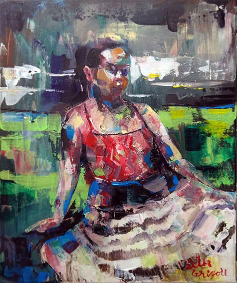 Gipsy Woman, 50x40 cm, oil on canvas, 2025.