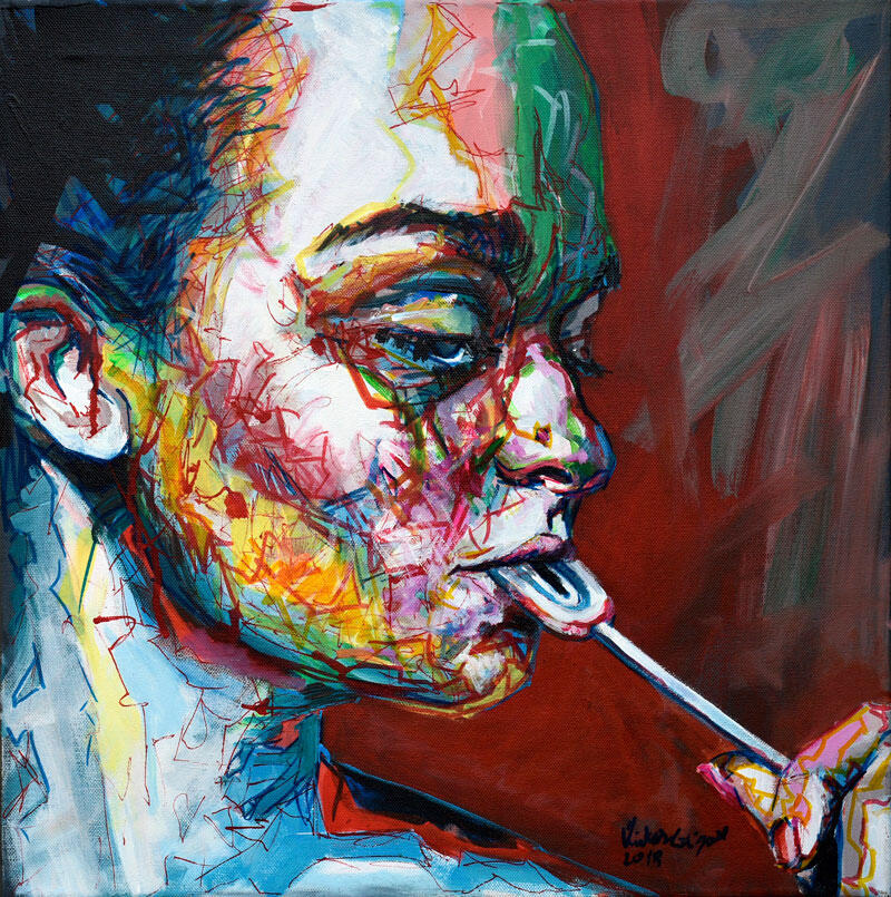 Introversion, 50x50 cm, acrylic on canvas, 2020.