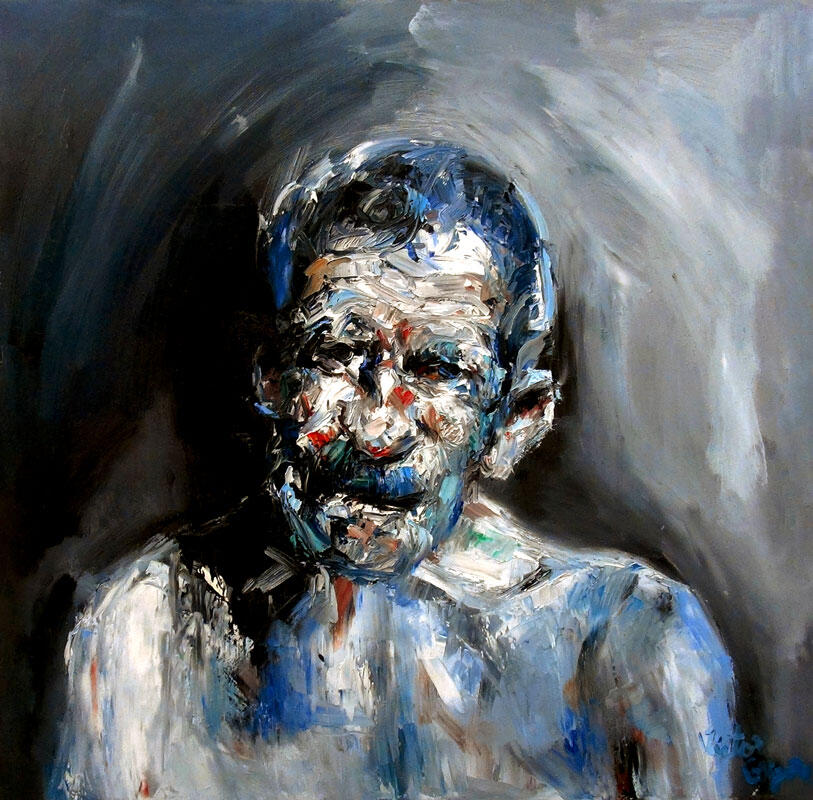 Study of a Oldman, 80x80 cm, oil on canvas, 2015.